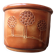 Glazed terracotta pot cover - Naive art - Dated 1953