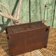Old artisanal box in carved wood made of French (Brittany)