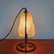 Art Deco night light in wrought iron and satin glass signed Degué