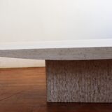 Travertine coffee table, 1980s
