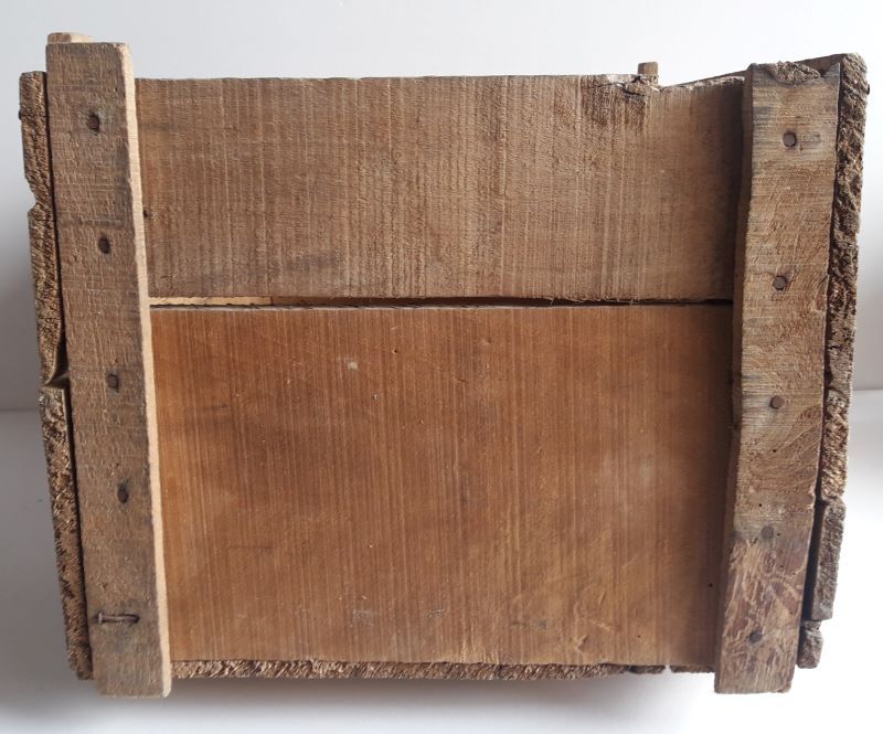 Ibled chocolate box in old wooden transport