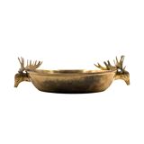 Mid-century Modern brass deers centerpiece / bowl, France 1970s