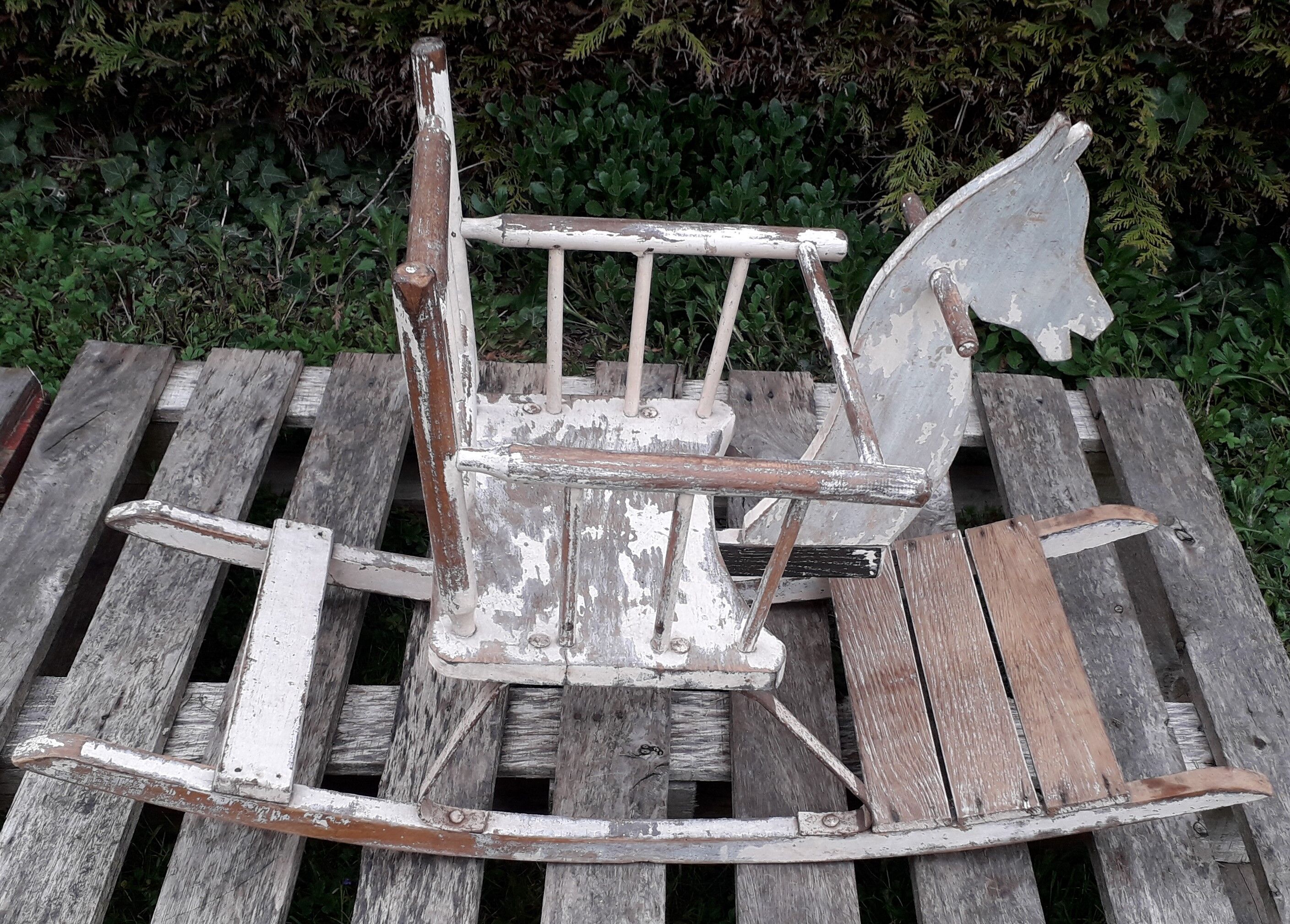 Wooden rocking horse