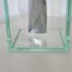 Vase moderniste en aluminium et verre 1980