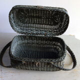 Bressan basket in blackened rattan