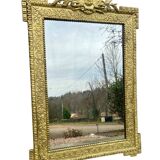 Two antique 19th century mirrors in carved Napoleon oak wood