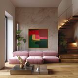 Abstract coloured canvas "Rhapsody" 80x80cm