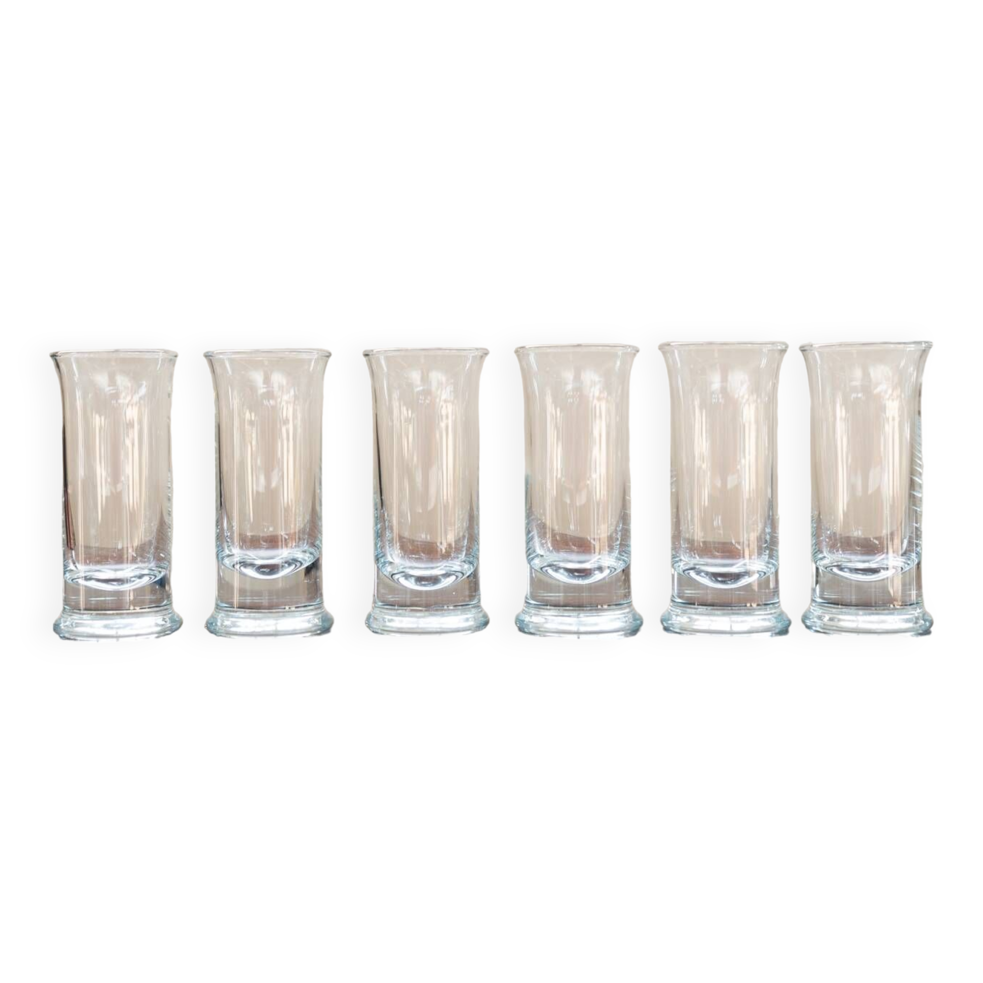 Large crystal liquor glasses, set of 6, 1970
