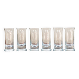 Large crystal liquor glasses, set of 6, 1970