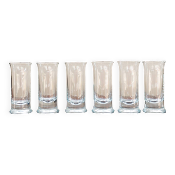 Large crystal liquor glasses, set of 6, 1970