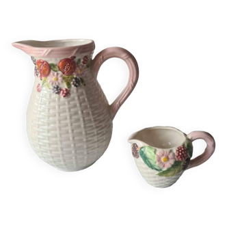 Pitcher and milk jug