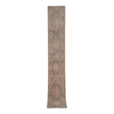 Vintage Turkish Oushak Handwoven Rug 56x396 cm