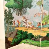 20th Century Four Panel Wallpaper Screen from Zuber, 1940s