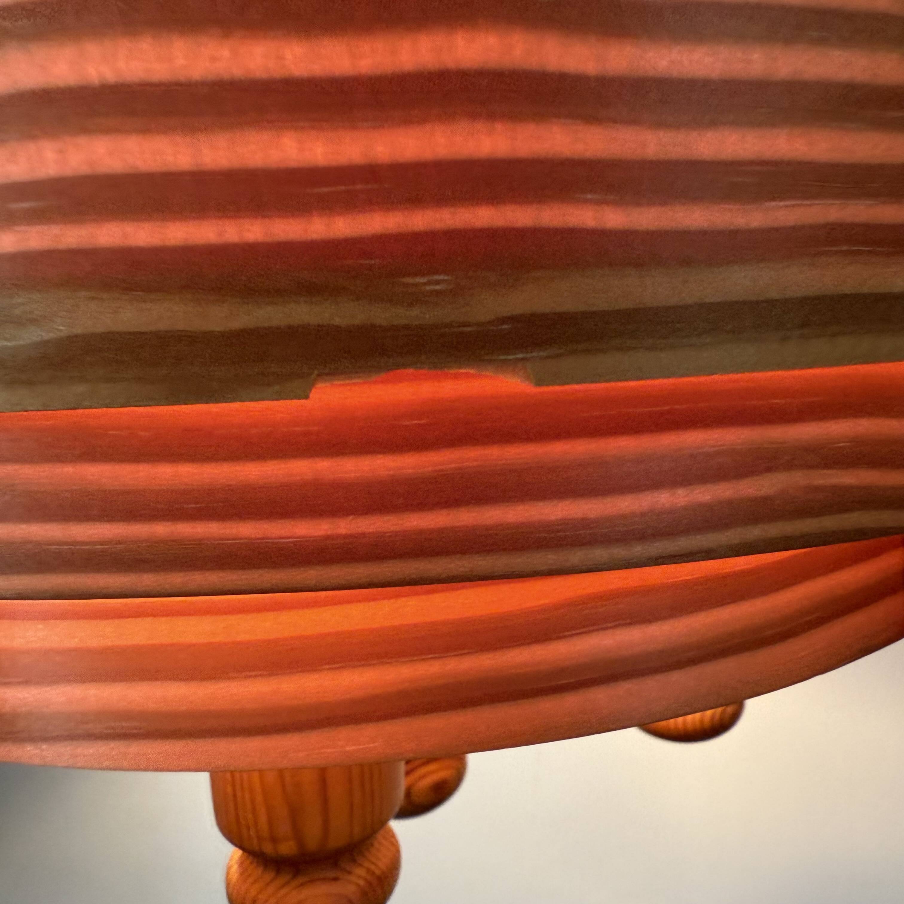 Vintage swedish Hans Agne Jackobsson lamella hanging lamp , 1970s