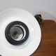Black metal hanging lamp, 70's