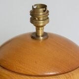 Blond wood lamp base, 70s