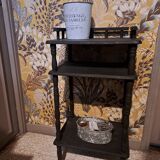 Renovated console in black wood