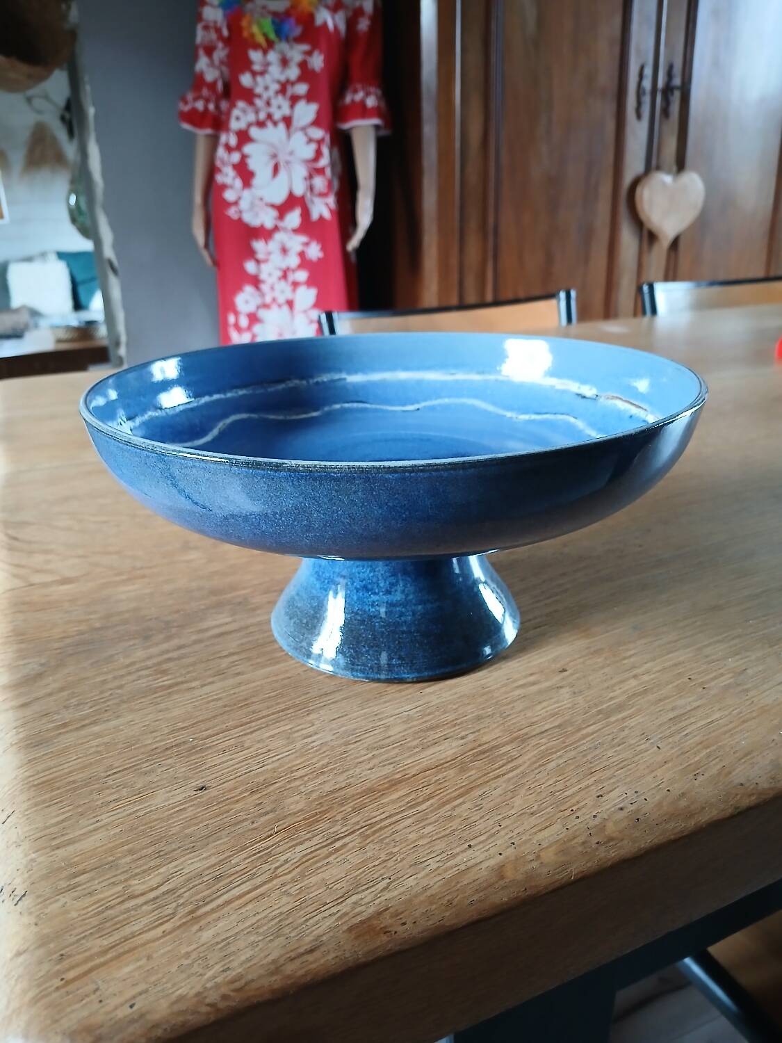 Compotier en poterie artisanale 