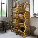 Industrial storage shelves yellow