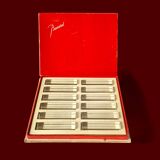 Set of 12 vintage Baccarat crystal knife rests with original box