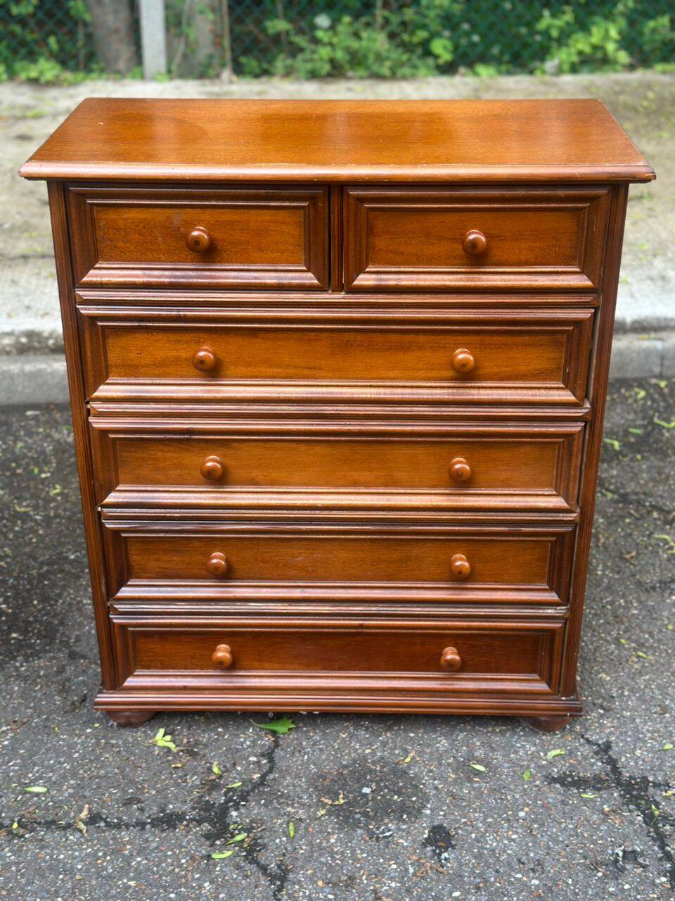 Vintage Louis XIV commode in wood from the 1950s.