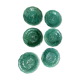 Series of 6 leaves plates in Gien slip