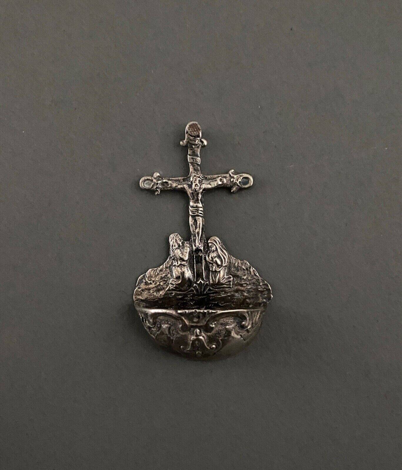 Silver stoup with 18th century Calvary decoration