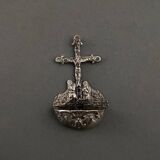 Silver stoup with 18th century Calvary decoration
