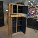 Old 1930 vintage fir cabinet with 4 doors 2 drawers