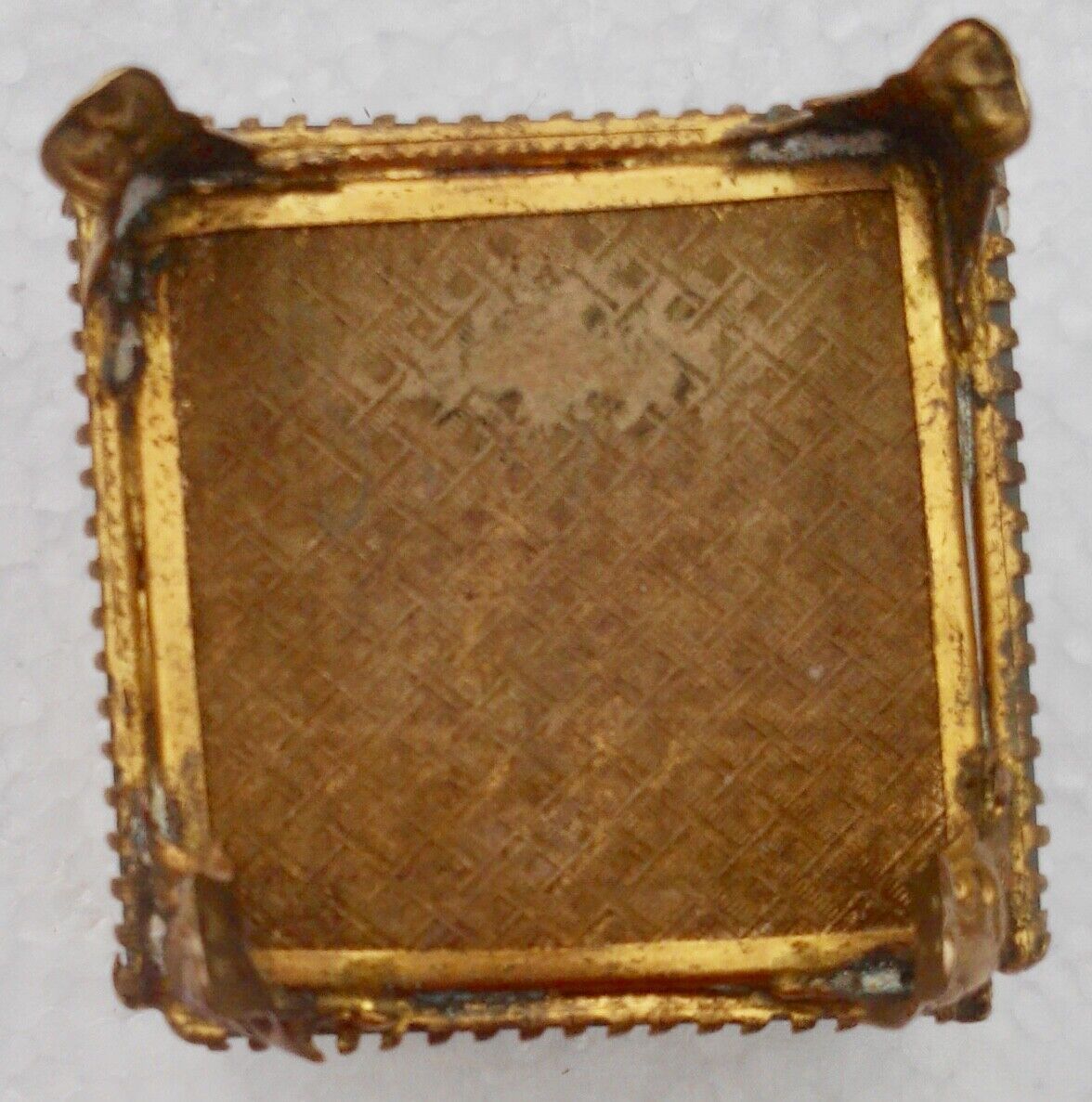 Jewel box antique, beveled glass and brass, Cherbourg the lighthouse