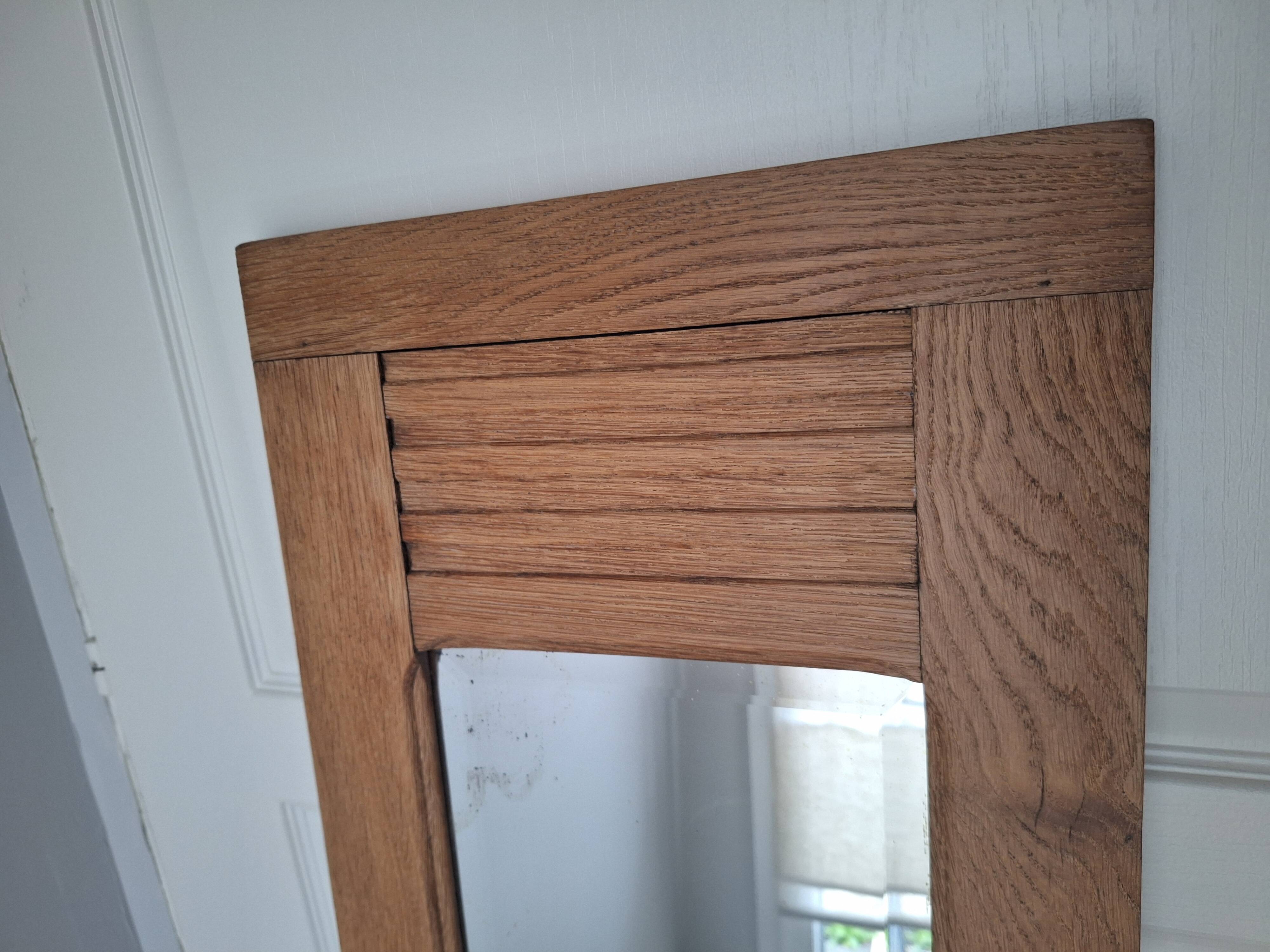 Miroir biseauté ancien bois 130 cm
