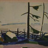 Winter day in the garden by Kåge Liefwendal 1960s