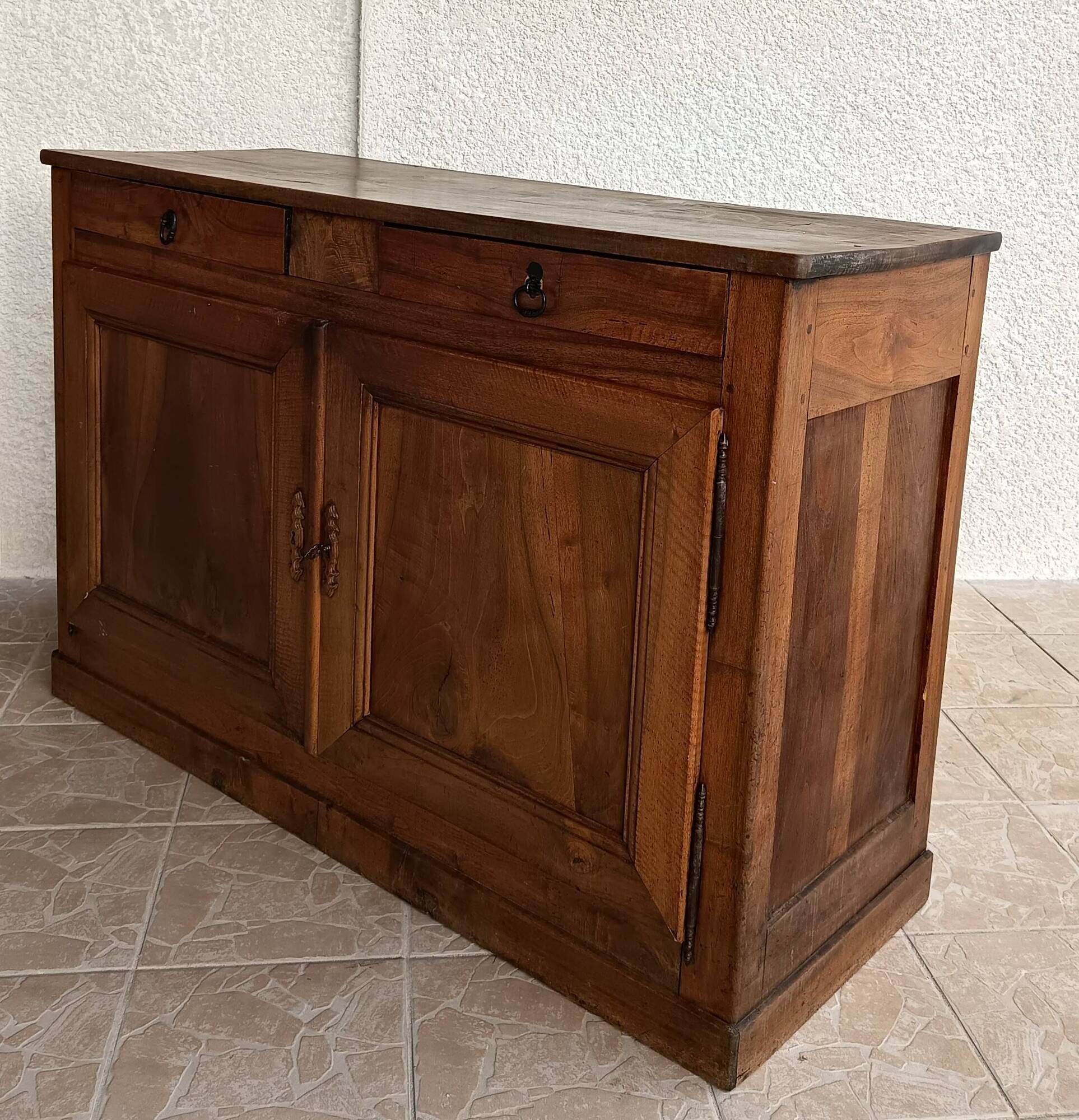 Rustic walnut sideboard