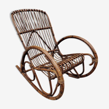 Rattan rocking chair 1970