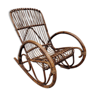 Rattan rocking chair 1970