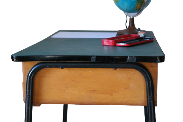 Vintage desk 60' wood and metal FORBO