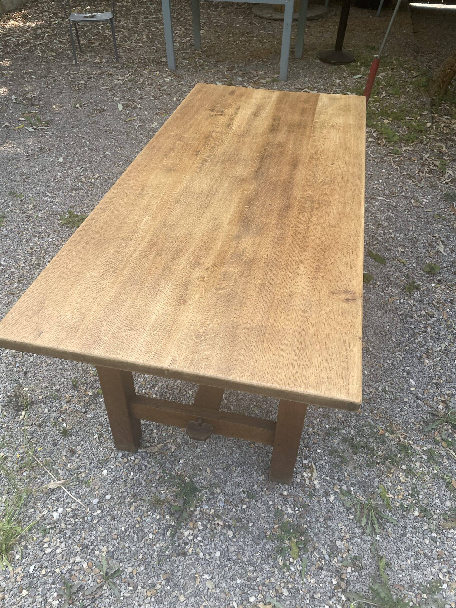 Table de ferme en chêne massif