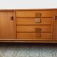 Oiled solid teak buffet, 2.30m long, 0.86m high, 0.48m deep,