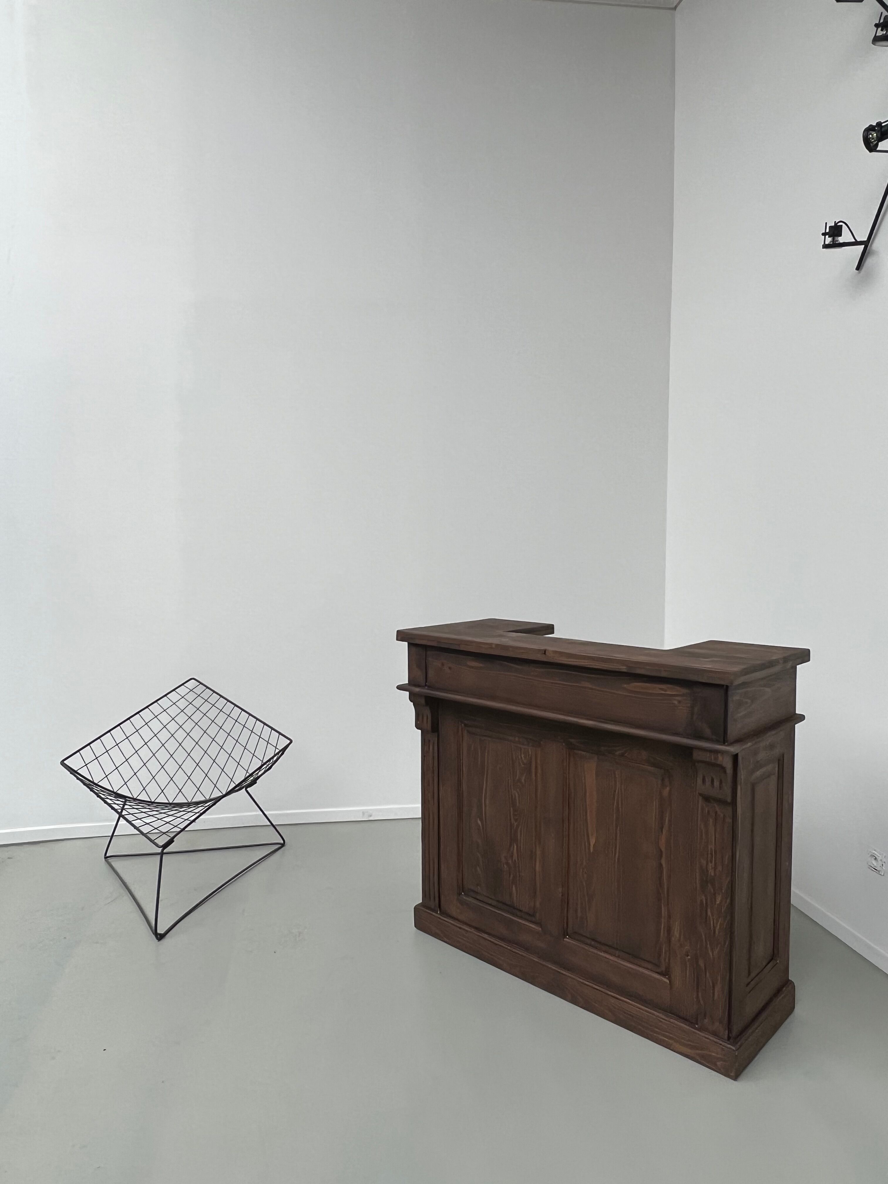 Pine trading counter completely restored