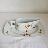 Haviland Limoges Gravy Boat and Porcelain Tray, Vintage