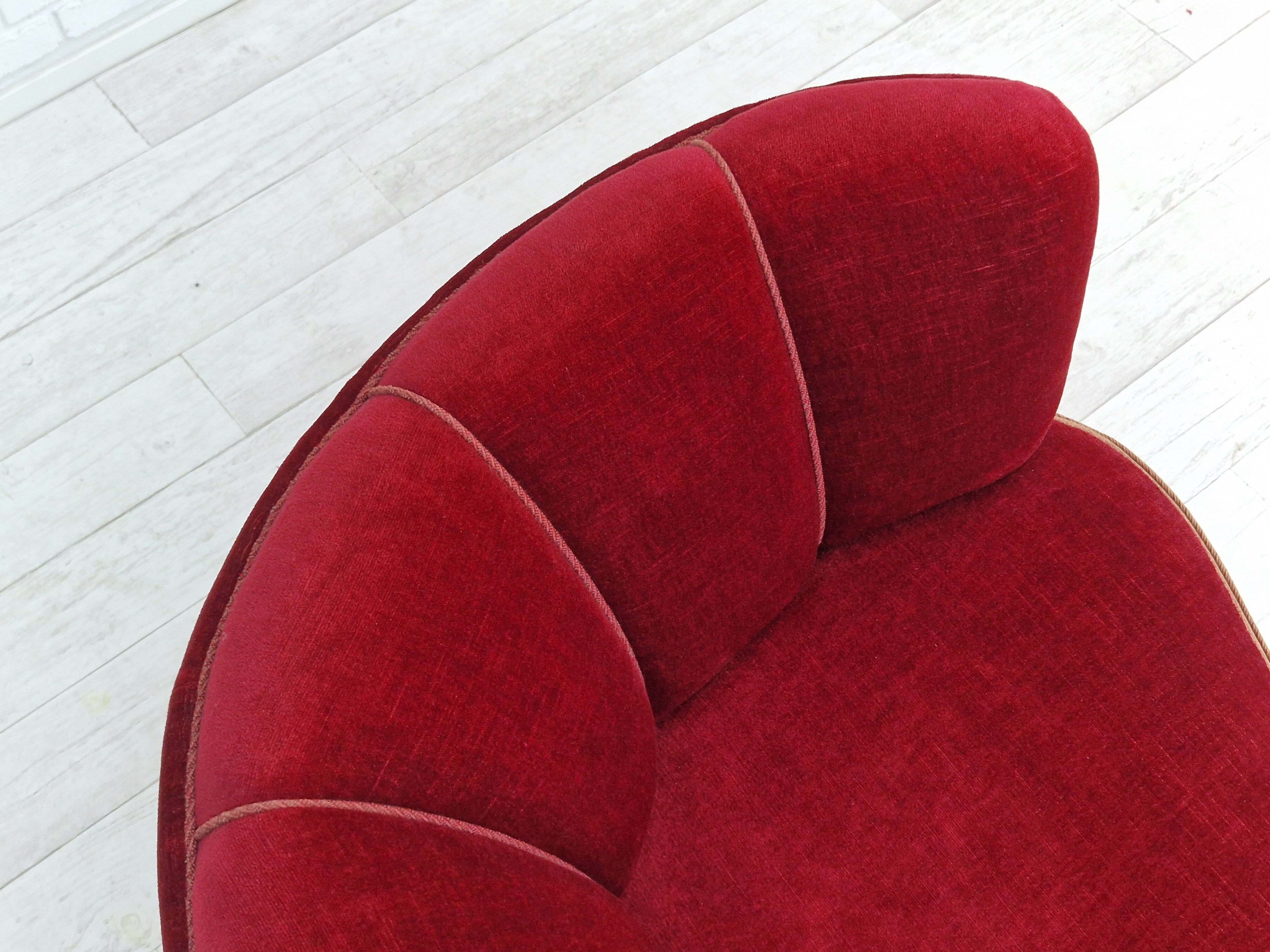 1960s danish vintage 2 seater "banana" sofa