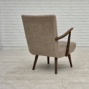 1960s, Danish armchair, furniture wool, beech wood.