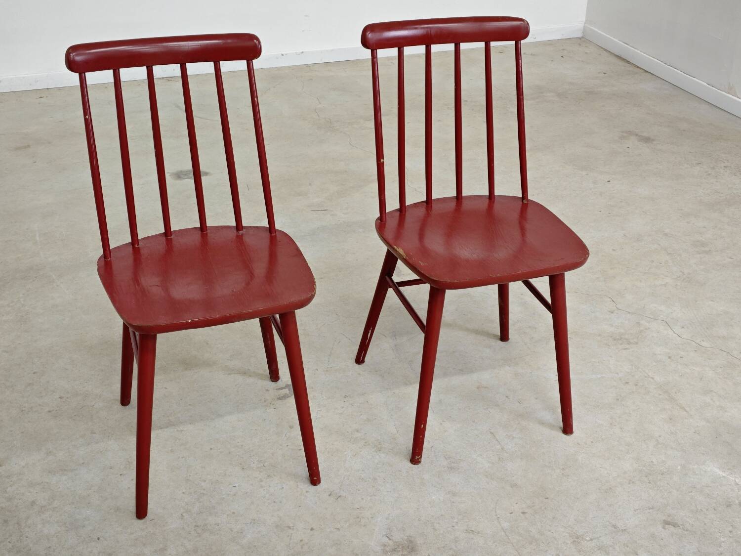 Pair of Scandinavian style Stol Kamnik chairs, ex Yugoslavia