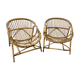Pair of vintage rattan armchairs
