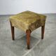 Art Deco Beech Wood Stool, Czechoslovakia, 1930s