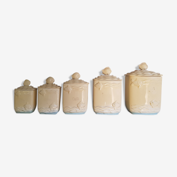 Series of 5 spice pots