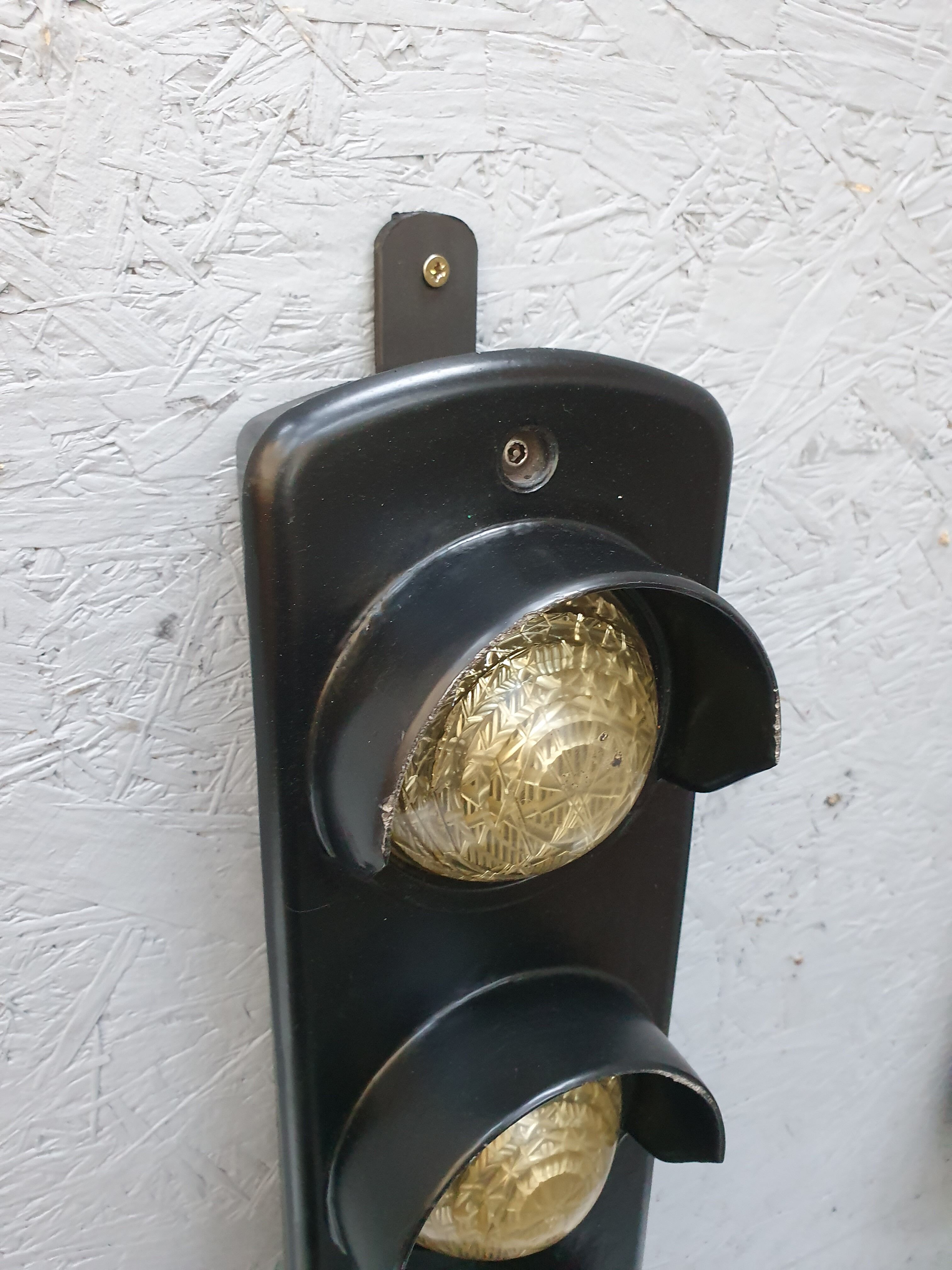 Light tricolor industrial lamp years 80/90 aluminum cast