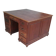 Vintage double-sided mahogany desk with 18 drawers.