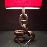 Vintage 1960s navy liner chain lamp red light