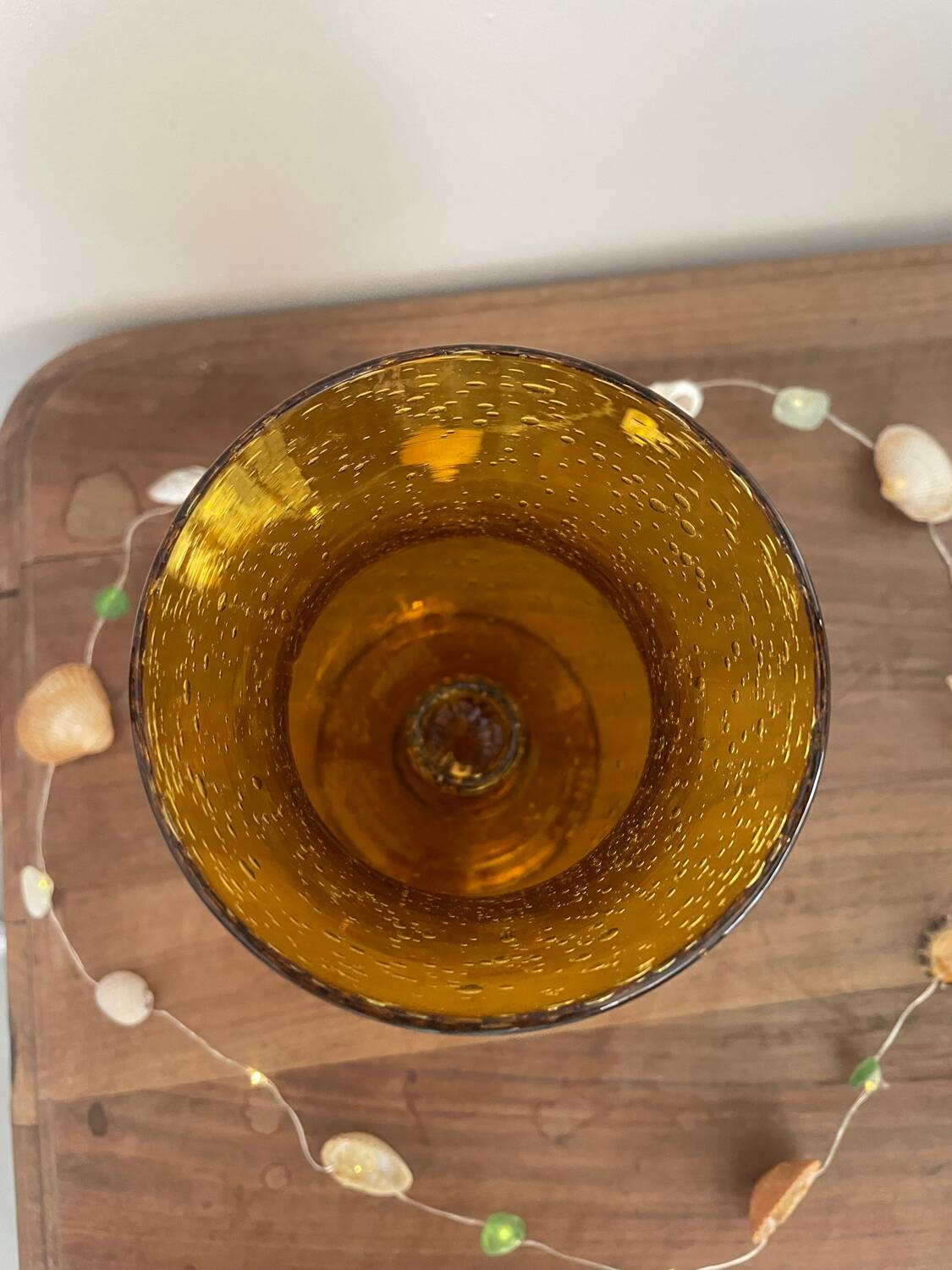 Handmade glass candle holder